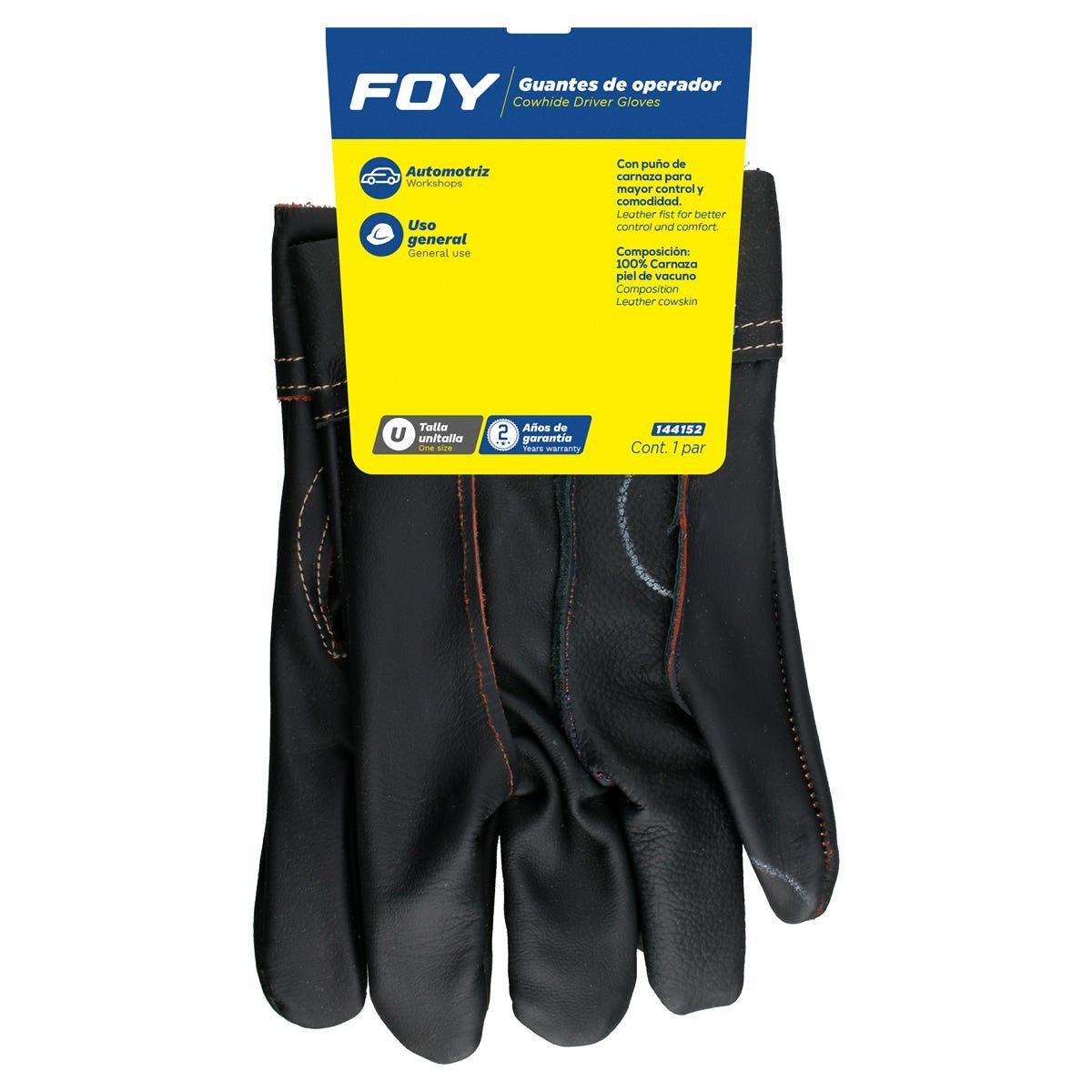 Imagen de GUANTES CORTOS DE OPERADOR PIEL DE RES FOY