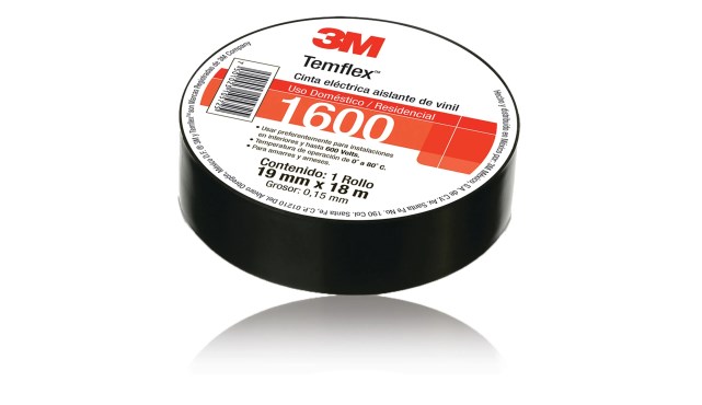 Imagen de TAPE ELECTRICO NEGRO TEMFLEX DE 19 MM X 18 MTS 3M 