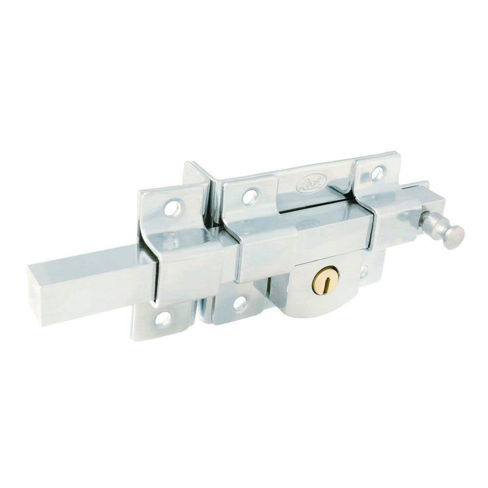 Imagen de CERRADURA IZQUIERDA DE BARRA LIBRE FUNCION LLAVE ESTANDAR CROMO BRILLANTE EN CAJA LOCK