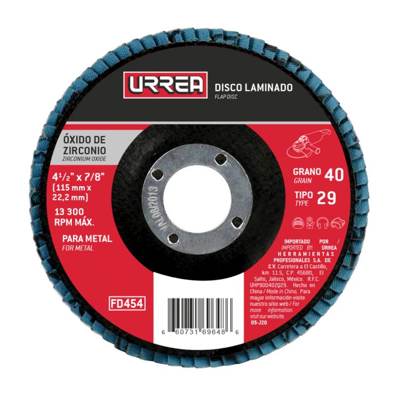 Imagen de DISCO LAMINADO 4-1/2" GRANO 60 URREA