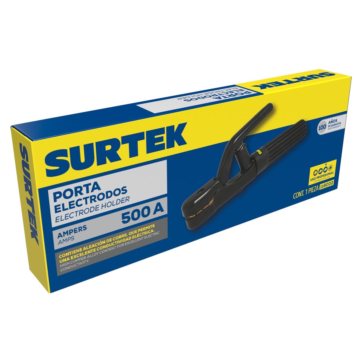Imagen de PORTA ELECTRODO 500 AMP SURTEK 
