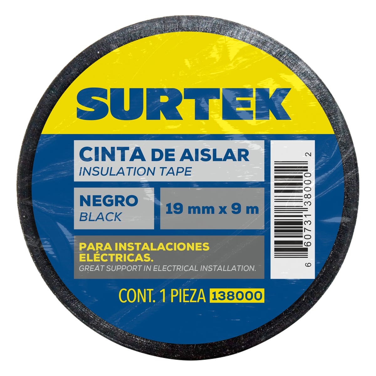 Imagen de CINTA PARA AISLAR NEGRA 9 MTS SURTEK