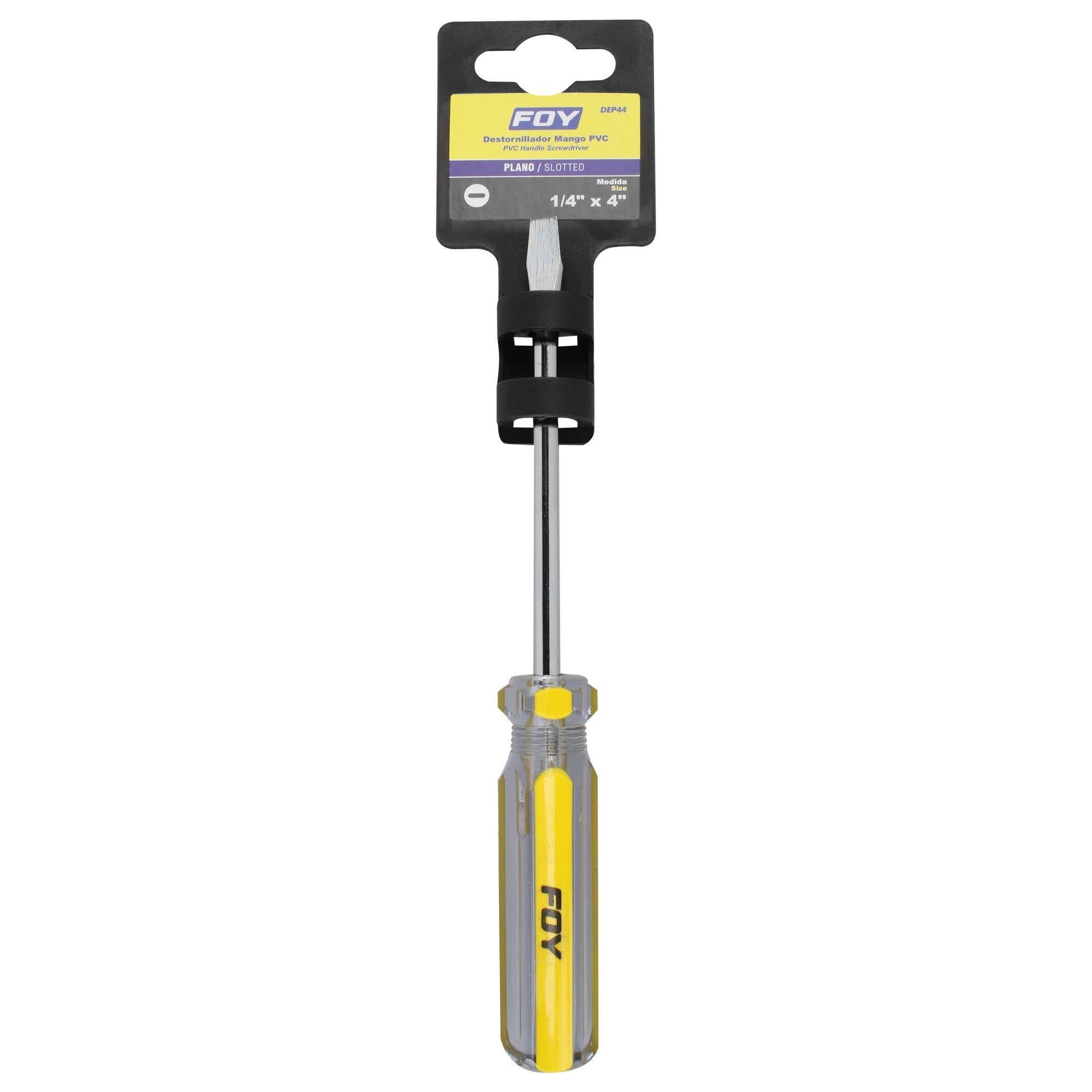 Imagen de DESARMADOR PVC PLANO 1/4" X 4" FOY
