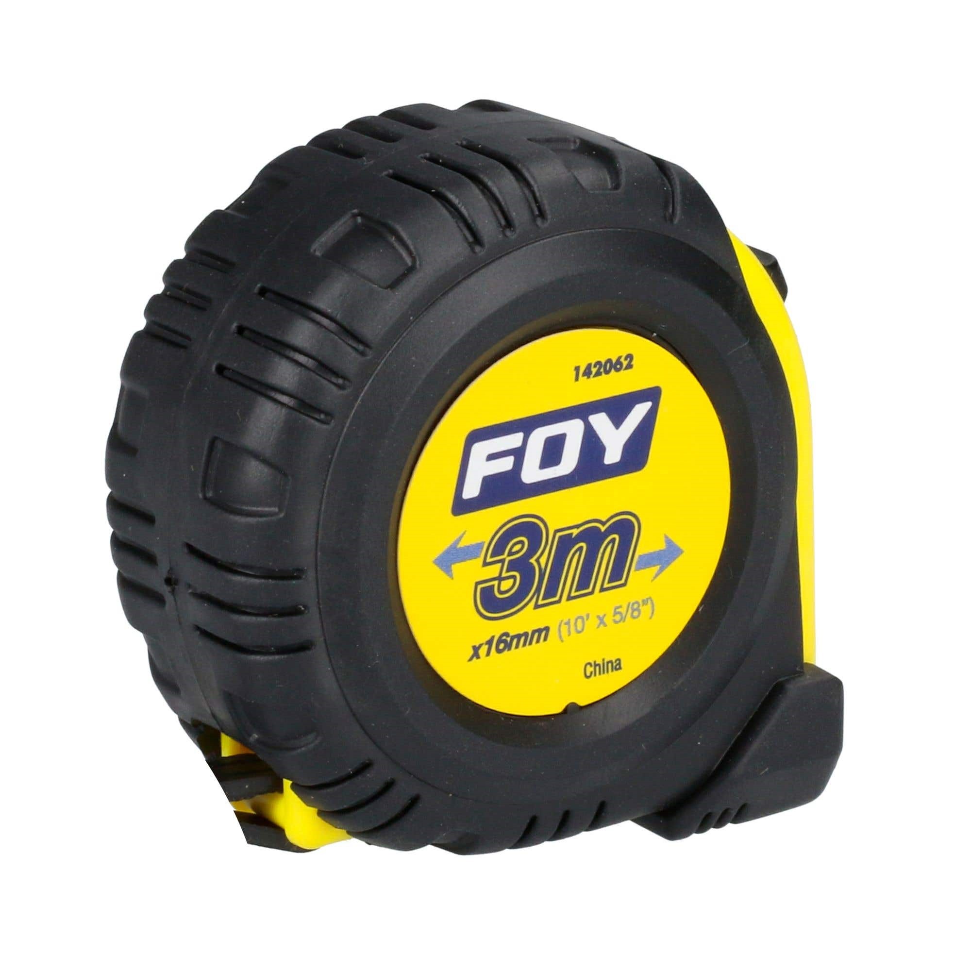 Imagen de CINTA DE MEDIR CON CARCASA ANTI IMPACTO 3 MTS X 1/2" FOY