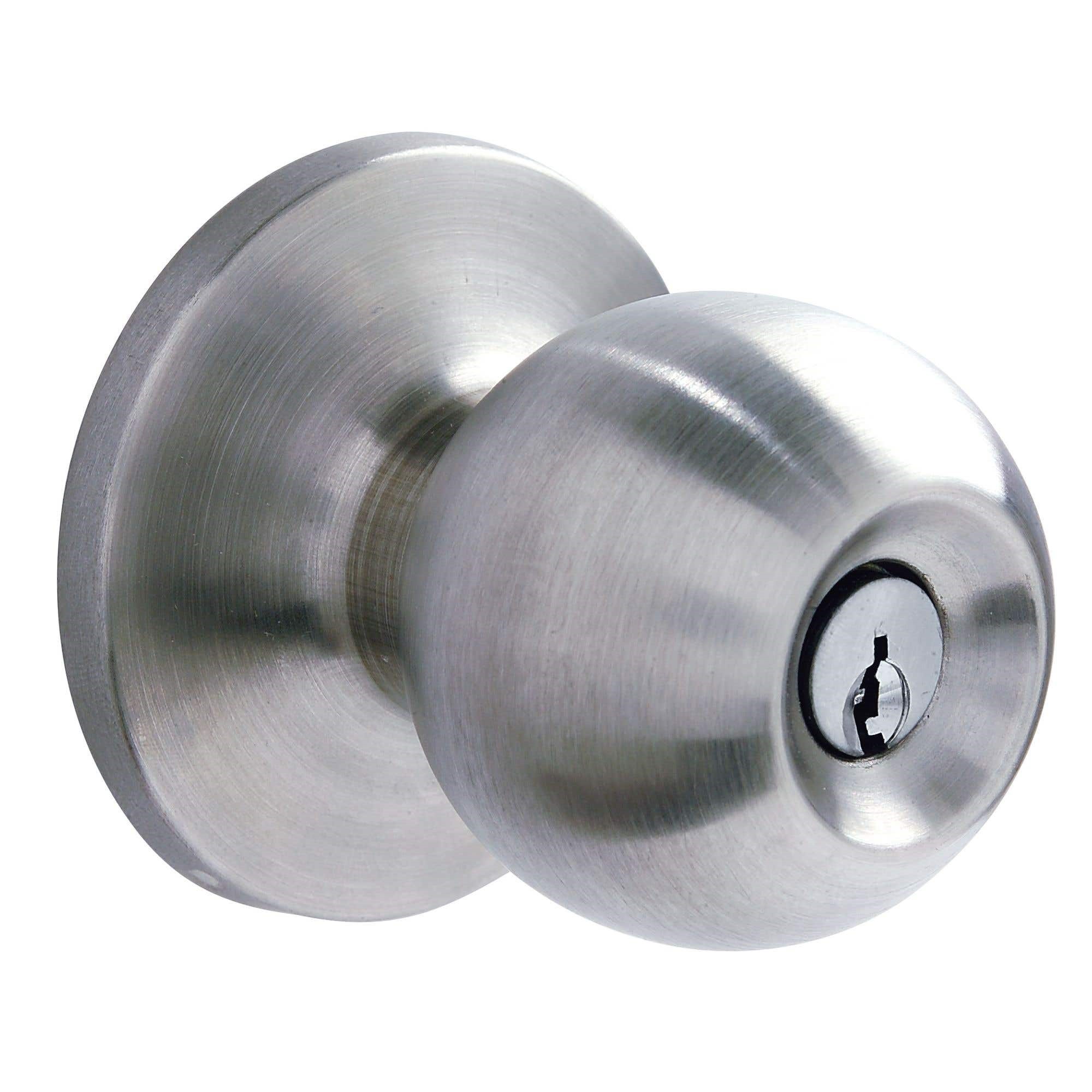 Imagen de CHAPA PERILLA ENTRADA ACERO INOXIDABLE LLAVE ESTANDAR BLISTER PROLOCK