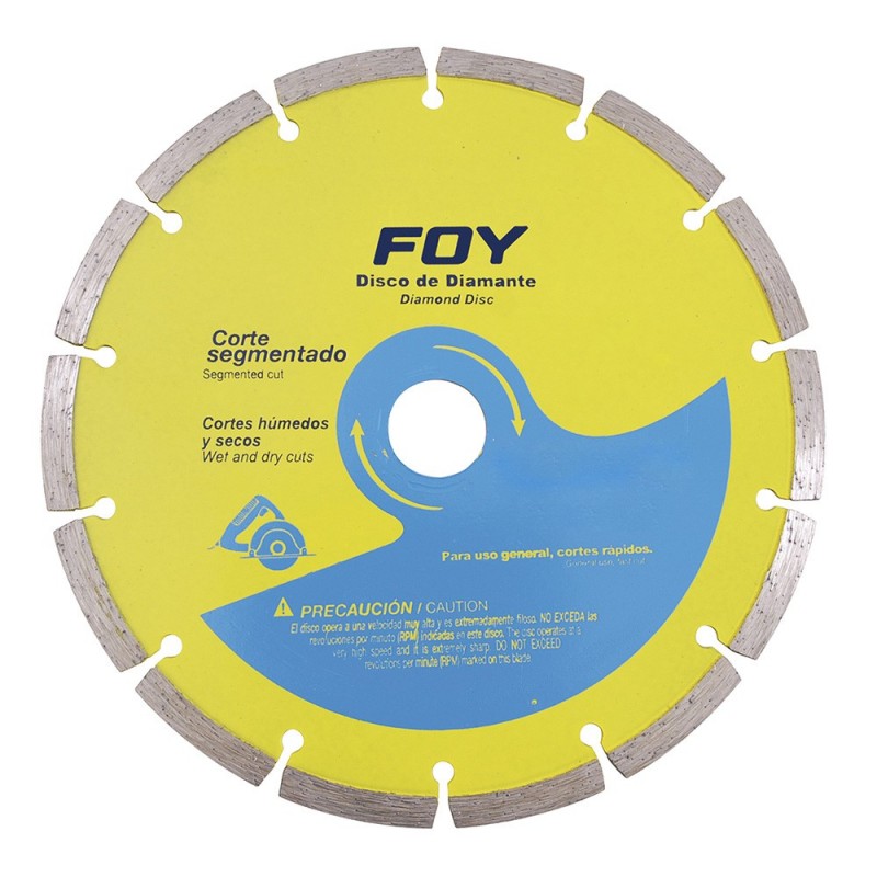Imagen de DISCO DE DIAMANTE CORTE SEGMENTADO 4 1/2" COD. 143511 FOY