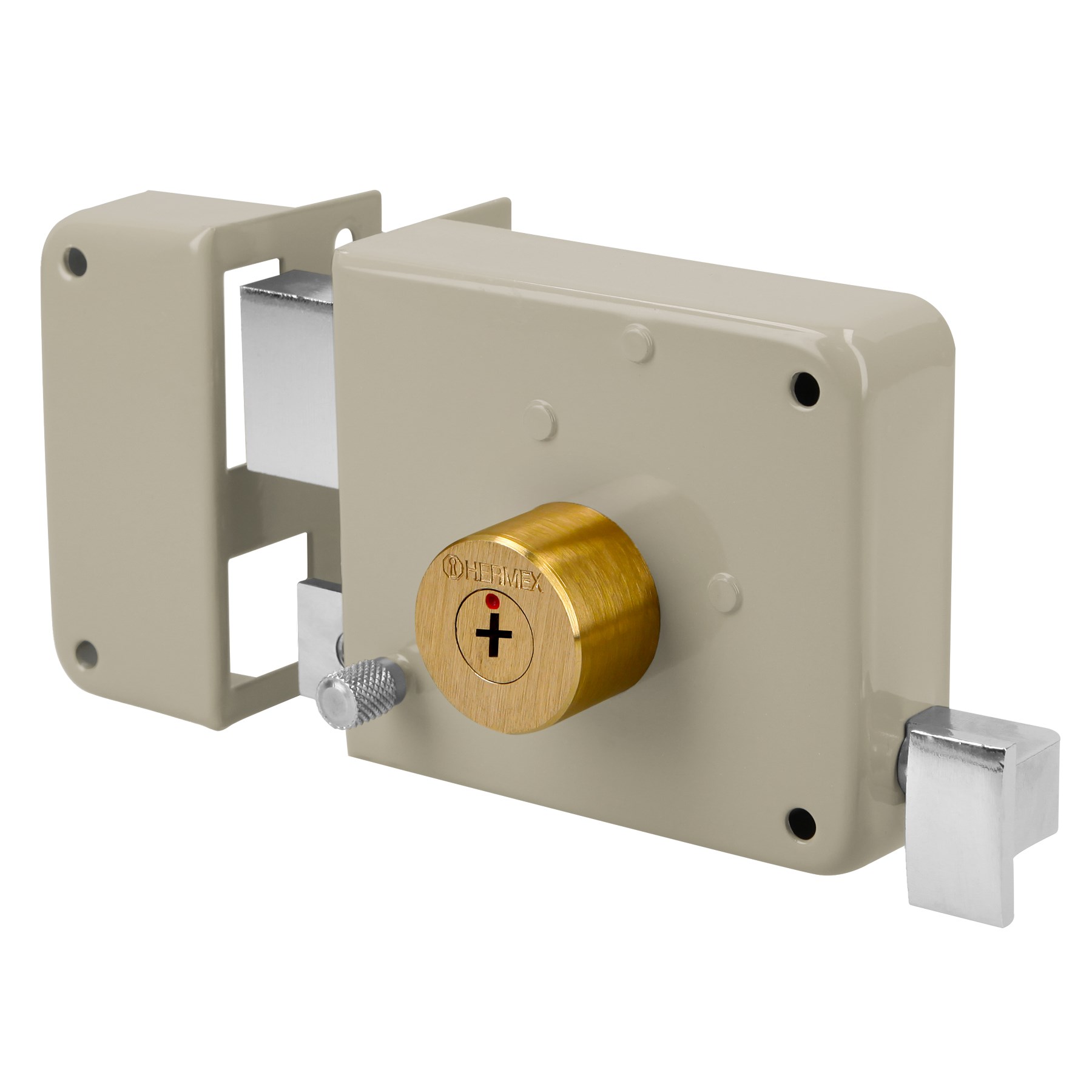 Imagen de CERRADURA DE SOBREPONER LADO IZQUIERDO INSTALA-FACIL CON LLAVE TETRA EN CAJA HERMEX