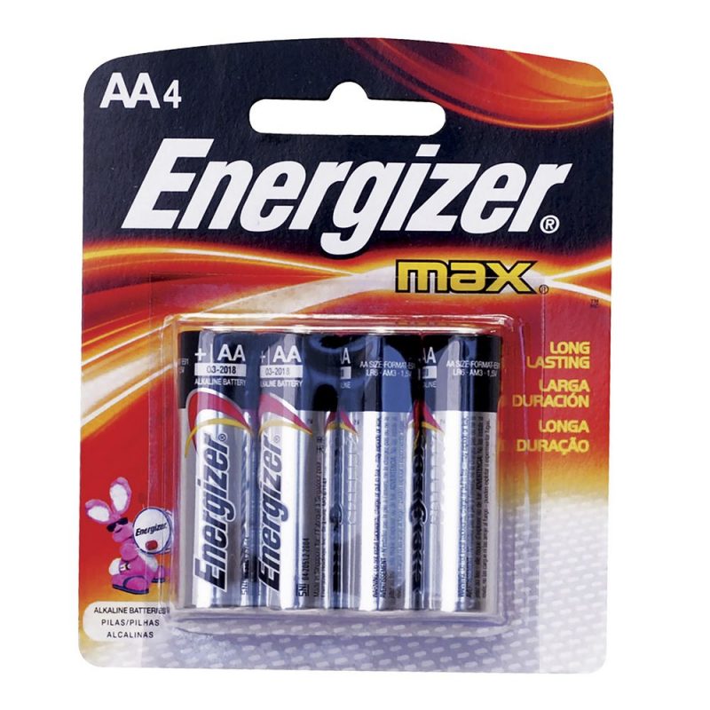 Imagen de PILA ALCALINA MARCA ENERGIZER AA CON 4 PIEZAS