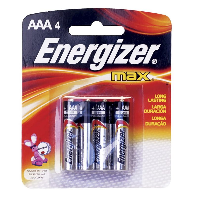 Imagen de PILA ALCALINA MARCA ENERGIZER AAA CON 4 PIEZAS
