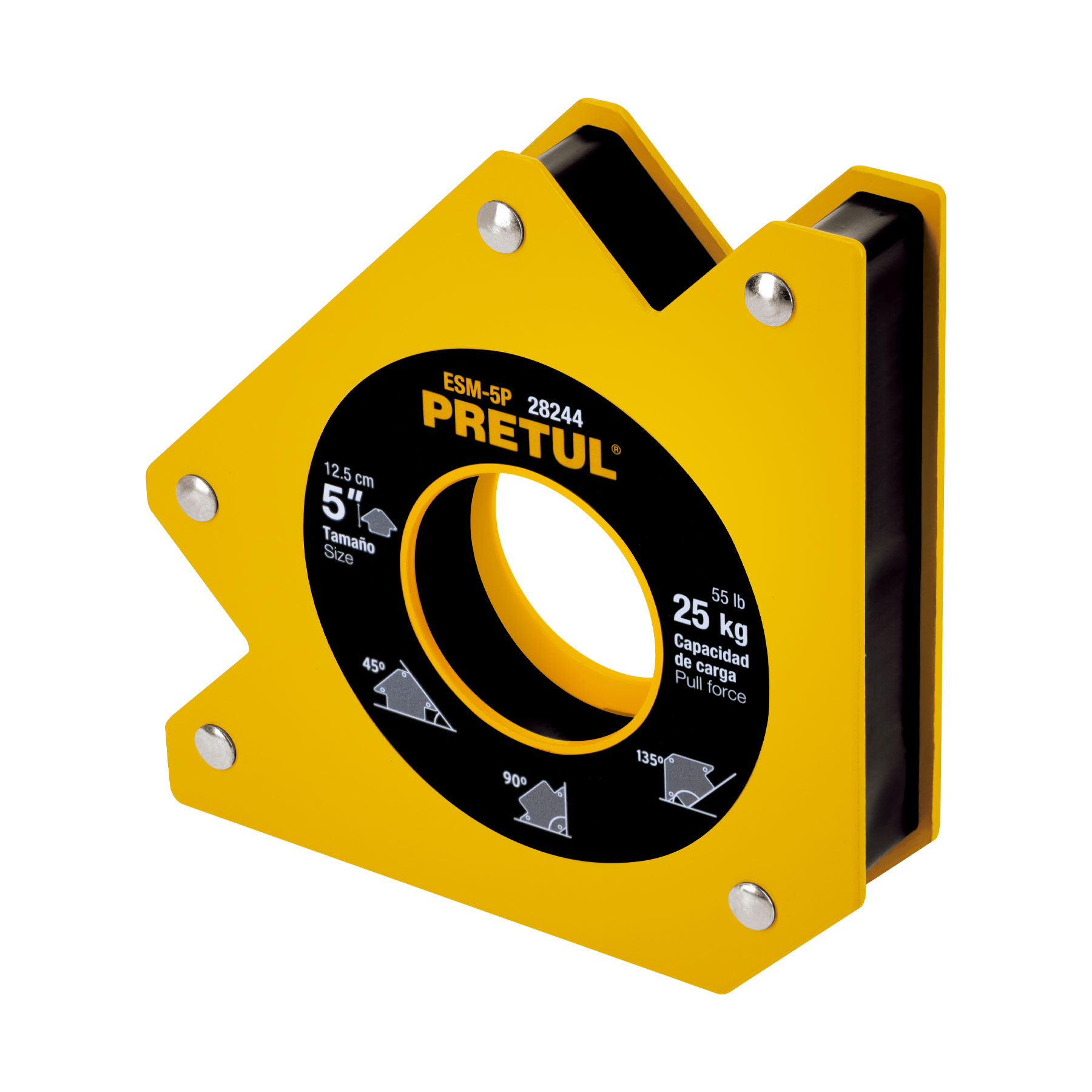 Imagen de ESCUADRA MAGNETICA DE 5" PARA SOLDAR CON CAPACIDAD DE 25 KGS PRETUL