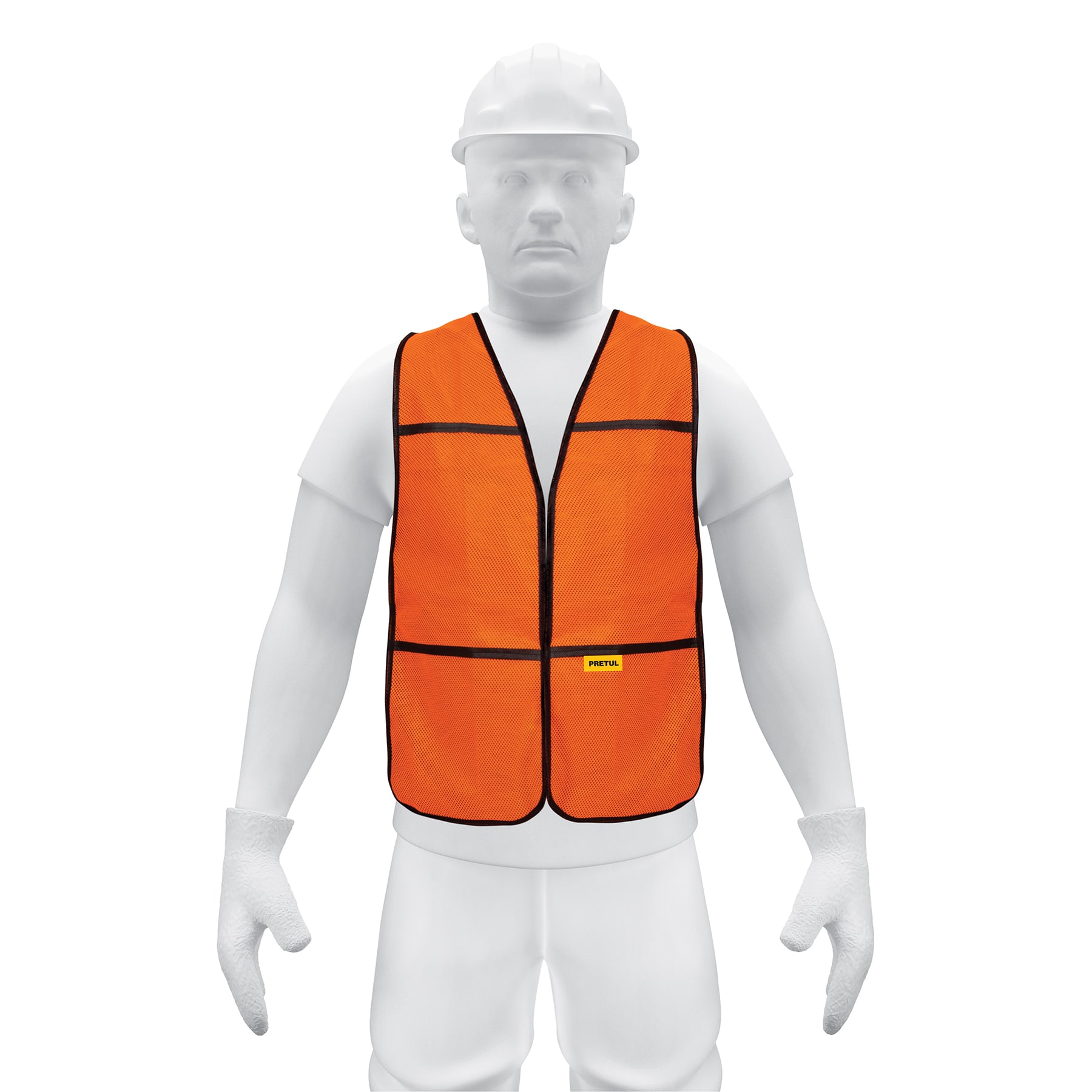 Imagen de CHALECO DE SEGURIDAD USO DE DIA NARANJA PRETUL