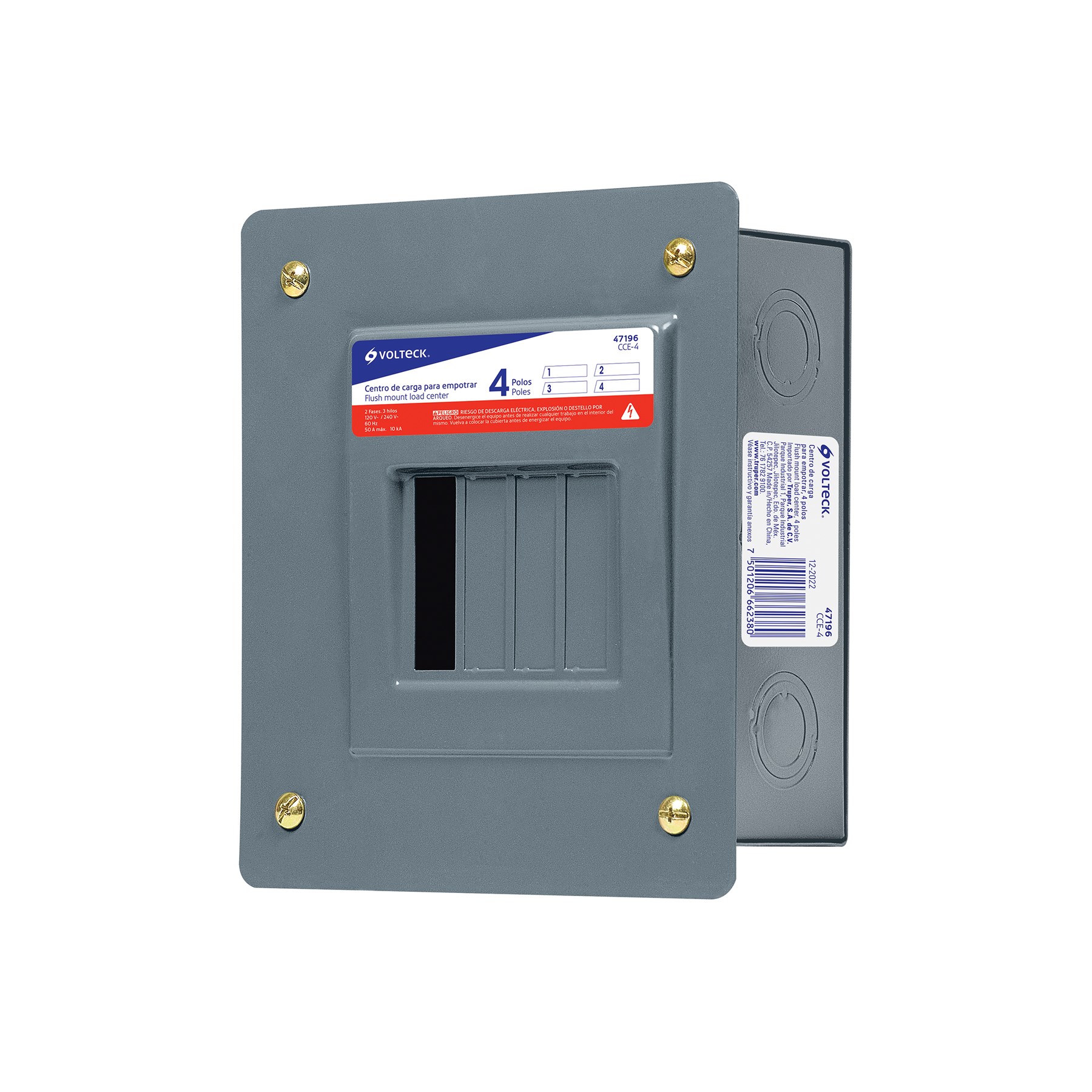 Imagen de CENTRO DE CARGA EMPOTRABLE DE 4 POLOS VOLTECK