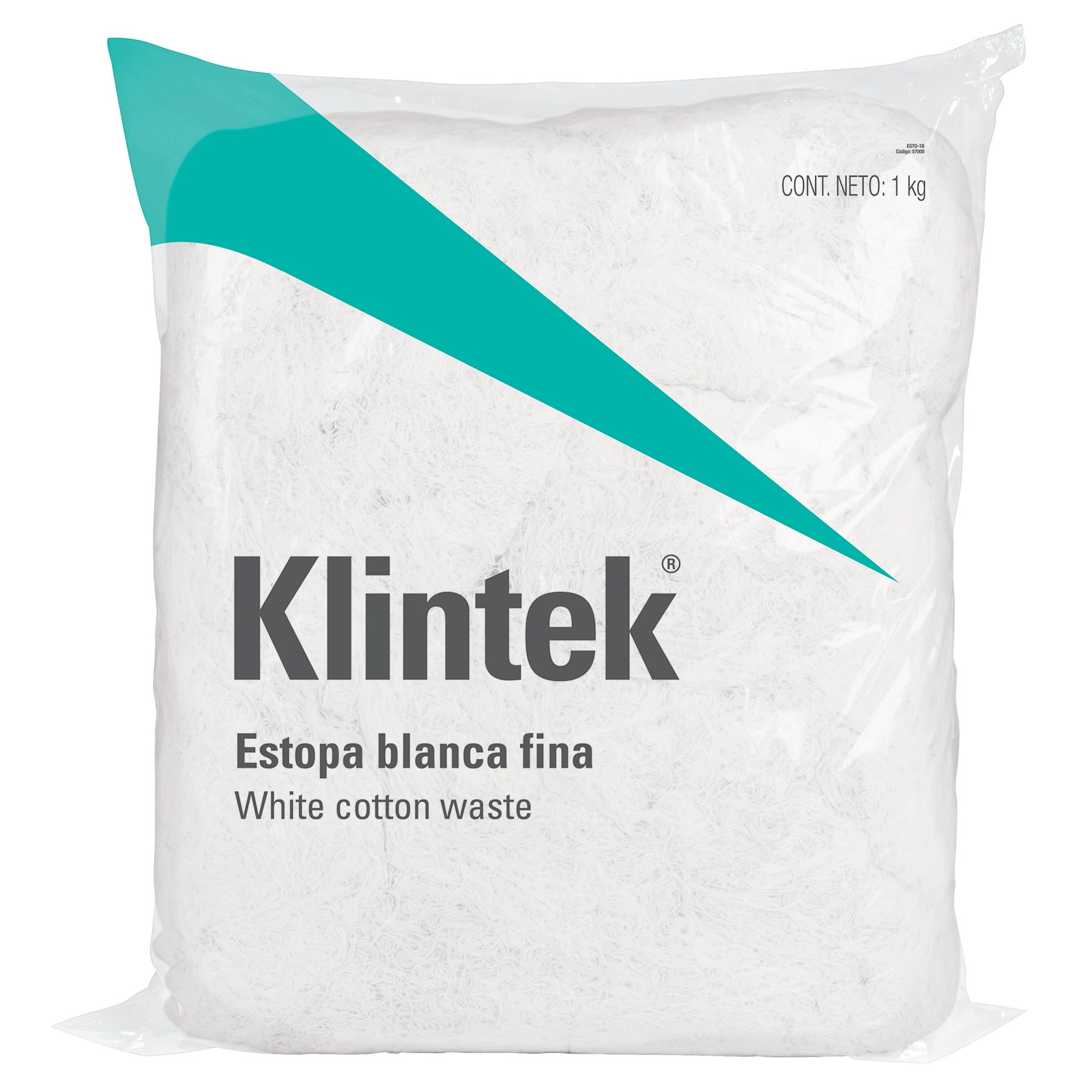 Imagen de BOLSA DE 1 KG CON ESTOPA COLOR BLANCA KLINTEK