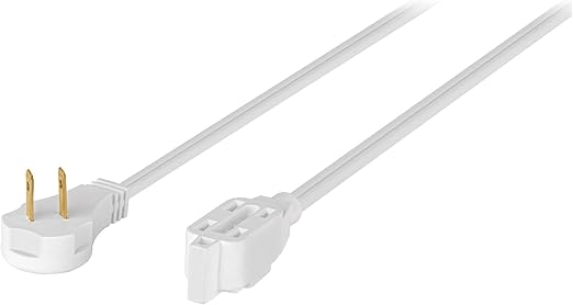 Imagen de EXTENSION ELECTRICA DOMESTICA DE 5 MTS CON CLAVIJA PLANA BLANCA VOLTECK