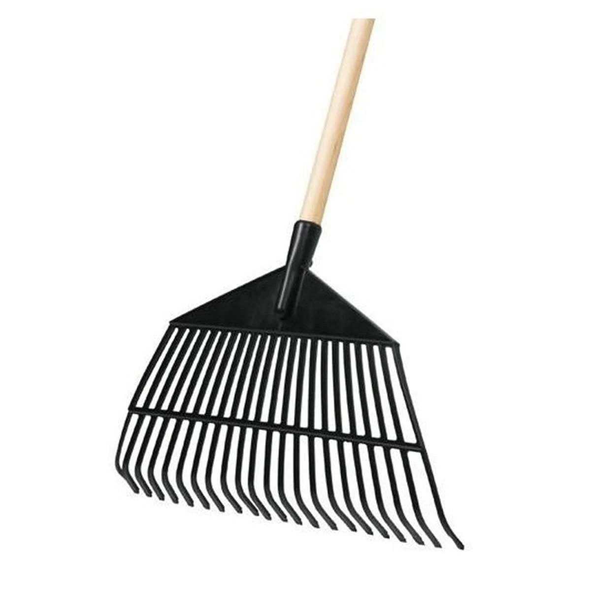 Imagen de ESCOBA PLASTICA PARA JARDIN FLEXIBLE DE 22 DIENTES CON MANGO DE 48" PRETUL