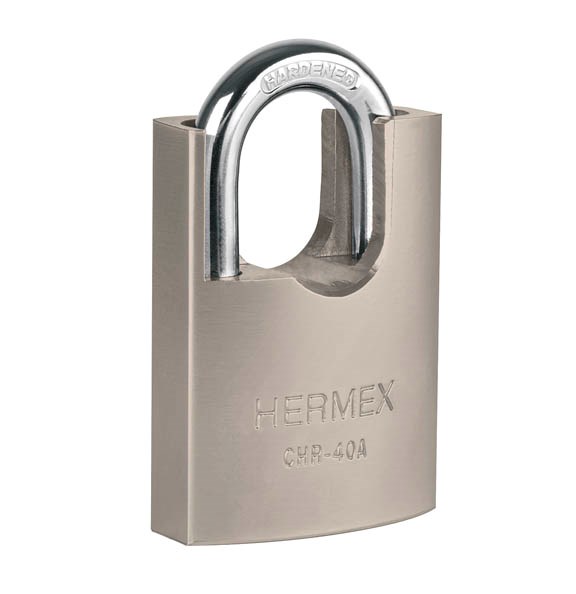 Imagen de CANDADO DE HIERRO DE 40 MM CON CORAZA Y LLAVE ANTI-GANZUA HERMEX
