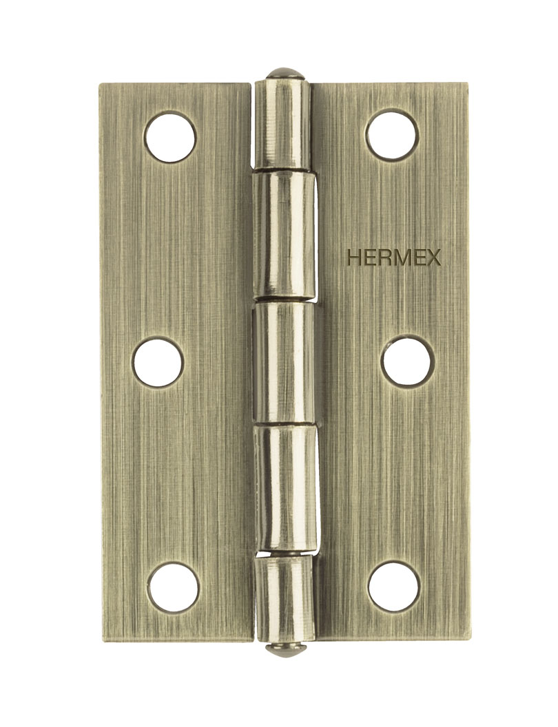 Imagen de BISAGRA RECTANGULAR EN 3" EN LATON ANTIGUO HERMEX