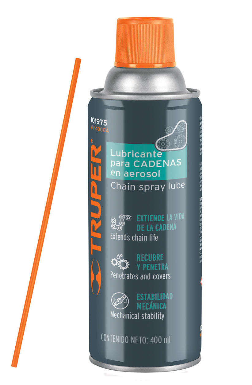 Imagen de LUBRICANTE PARA CADENAS EN AEROSOL DE 400 MILILITROS TRUPER