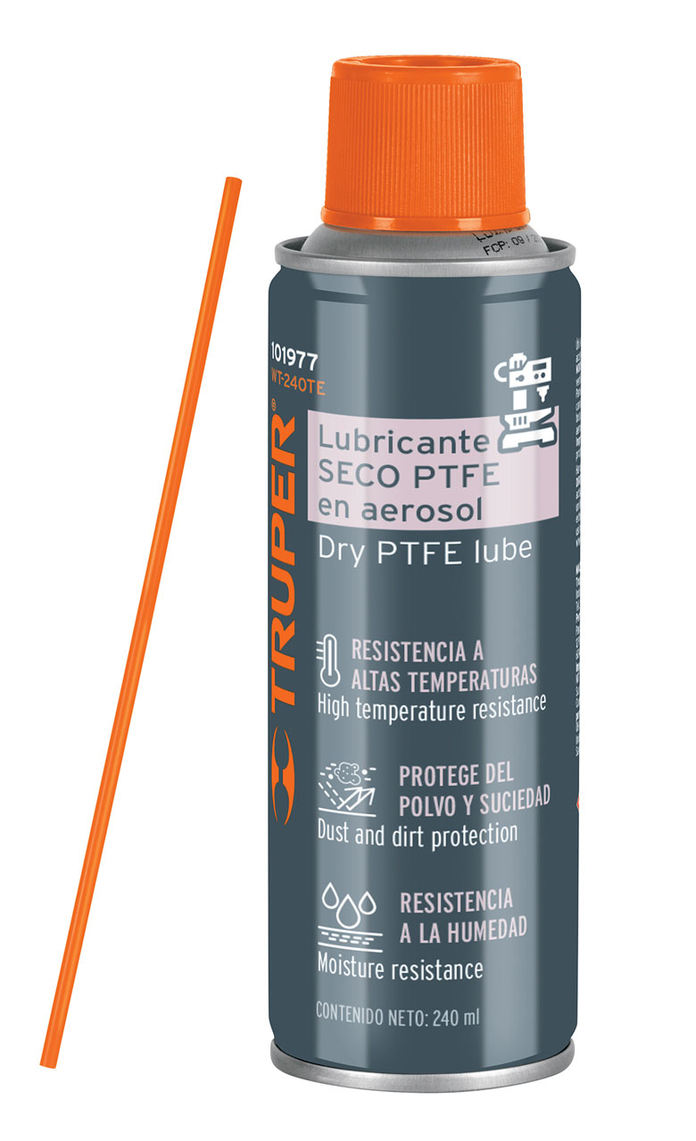 Imagen de LUBRICANTE SECO PTFE EN AEROSOL 240 MILILITROS TRUPER