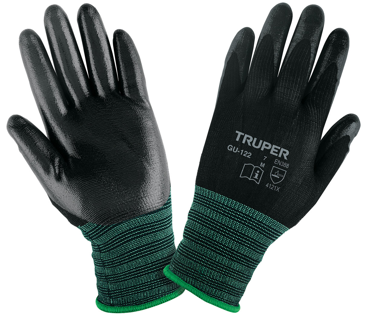 Imagen de GUANTES DE NYLON RECUBIERTOS DE NITRILO TALLA MEDIANO TRUPER