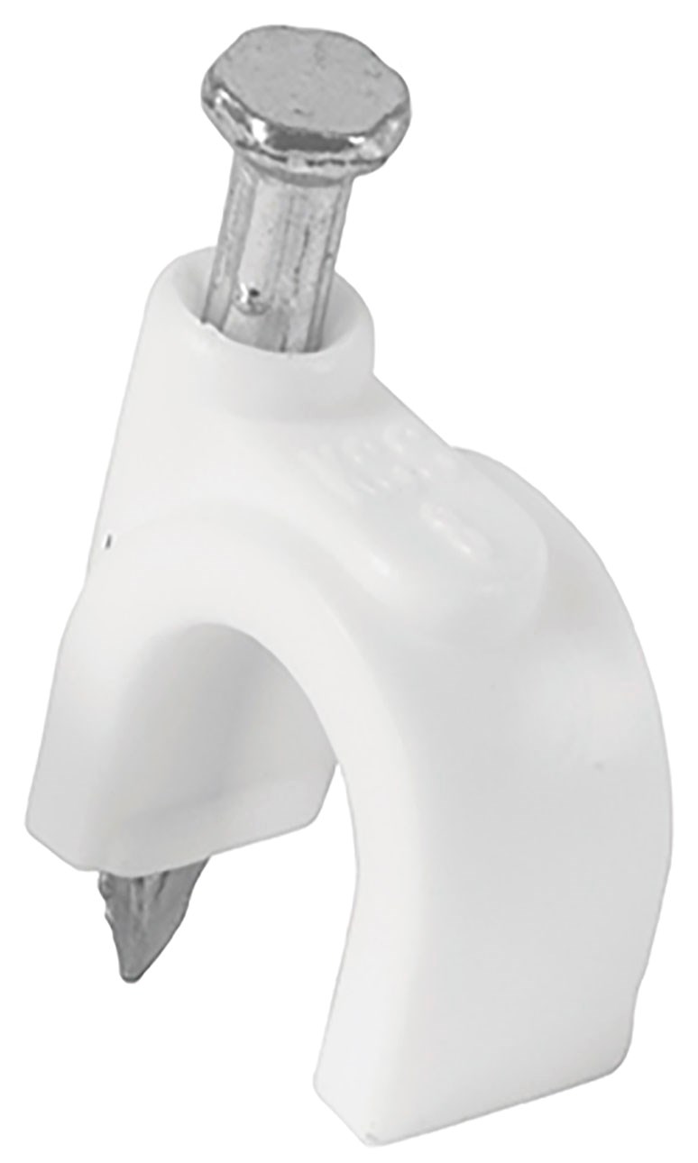 Imagen de BOLSA CON 20 GRAPAS BLANCAS DE 8 MM PARA CABLE REDONDO VOLTECK