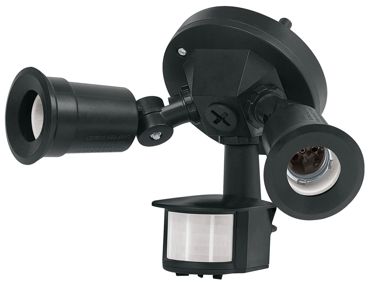 Imagen de ARBOTANTE NEGRO CON SENSOR DE MOVIMIENTO LAMPARAS NO INCLUIDAS VOLTECK