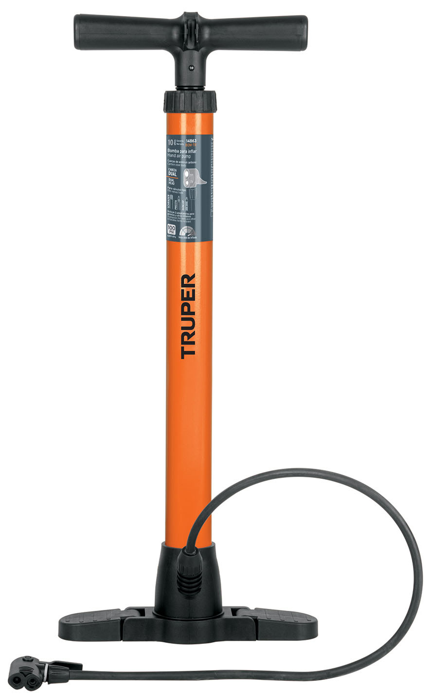 Imagen de BOMBA MANUAL PARA INFLAR DE 100 PSI (LIBRAS POR PULGADA CUADRADA) TRUPER