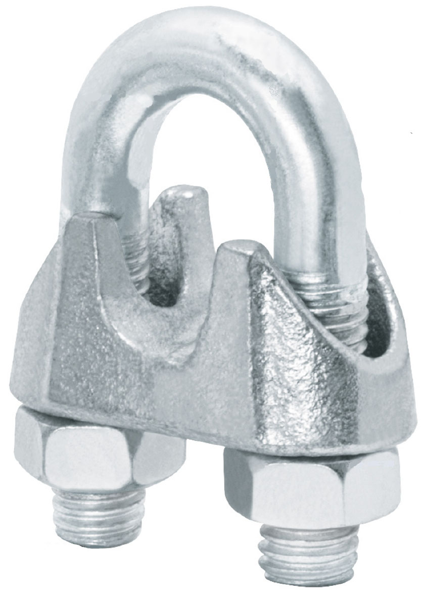 Imagen de BLISTER CON 1 NUDO (PERRO) DE HIERRO PARA CABLE DE 1/2" FIERO