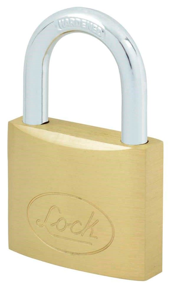 Imagen de CANDADO LATONADO CORTO 50MM LLAVE ESTANDAR LOCK
