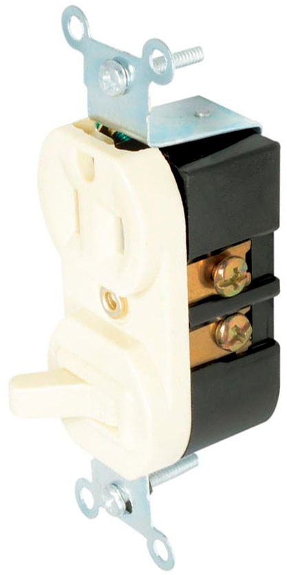 Imagen de APAGADOR PALANCA Y CONTACTO POLARIZADO 15A 127V SURTEK