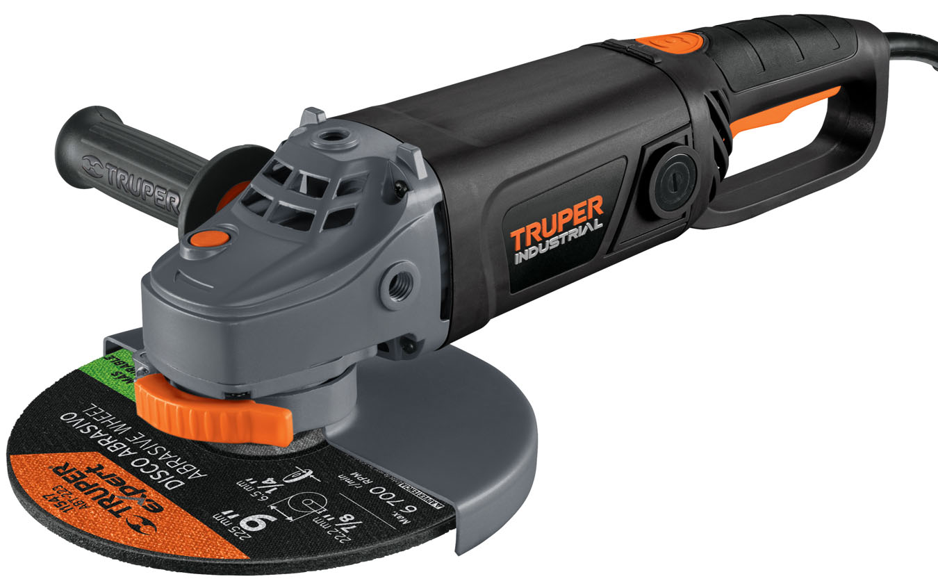 Imagen de ESMERILADORA ANGULAR DE 9" DE 2,100 WATTS INDUSTRIAL TRUPER
