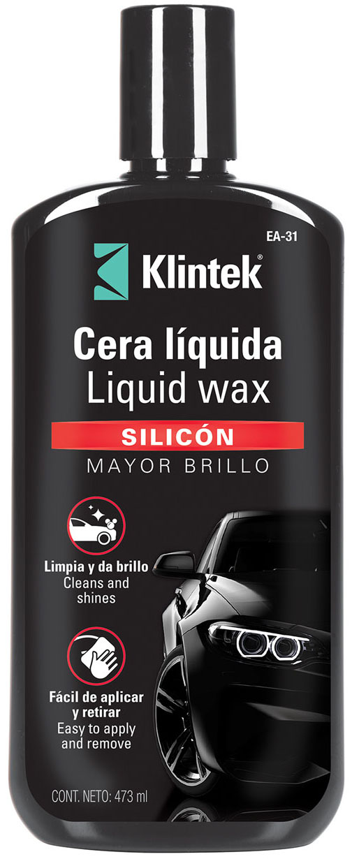 Imagen de CERA LIQUIDA DE SILICON PARA AUTO DE 473 MILILITROS KLINTEK