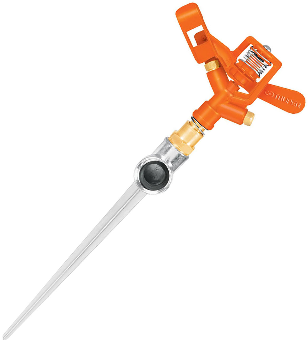 Imagen de ASPERSOR METALICO DE 11" CON UNA VIA DE DOBLE CHORRO Y ESTACA METALICA TRUPER