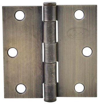 Imagen de BISAGRA CUADRADA PERNO SUELTO ACERO LATON ANTIGUO 2 1/2" X 2 1/2" LOCK CAJ CON 10 PZA