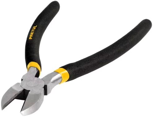 Imagen de PINZA DE CORTE DIAGONAL DE 6" CON MANGO DE PVC PRETUL