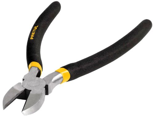Imagen de PINZA DE CORTE DIAGONAL DE 8" CON MANGO DE PVC PRETUL